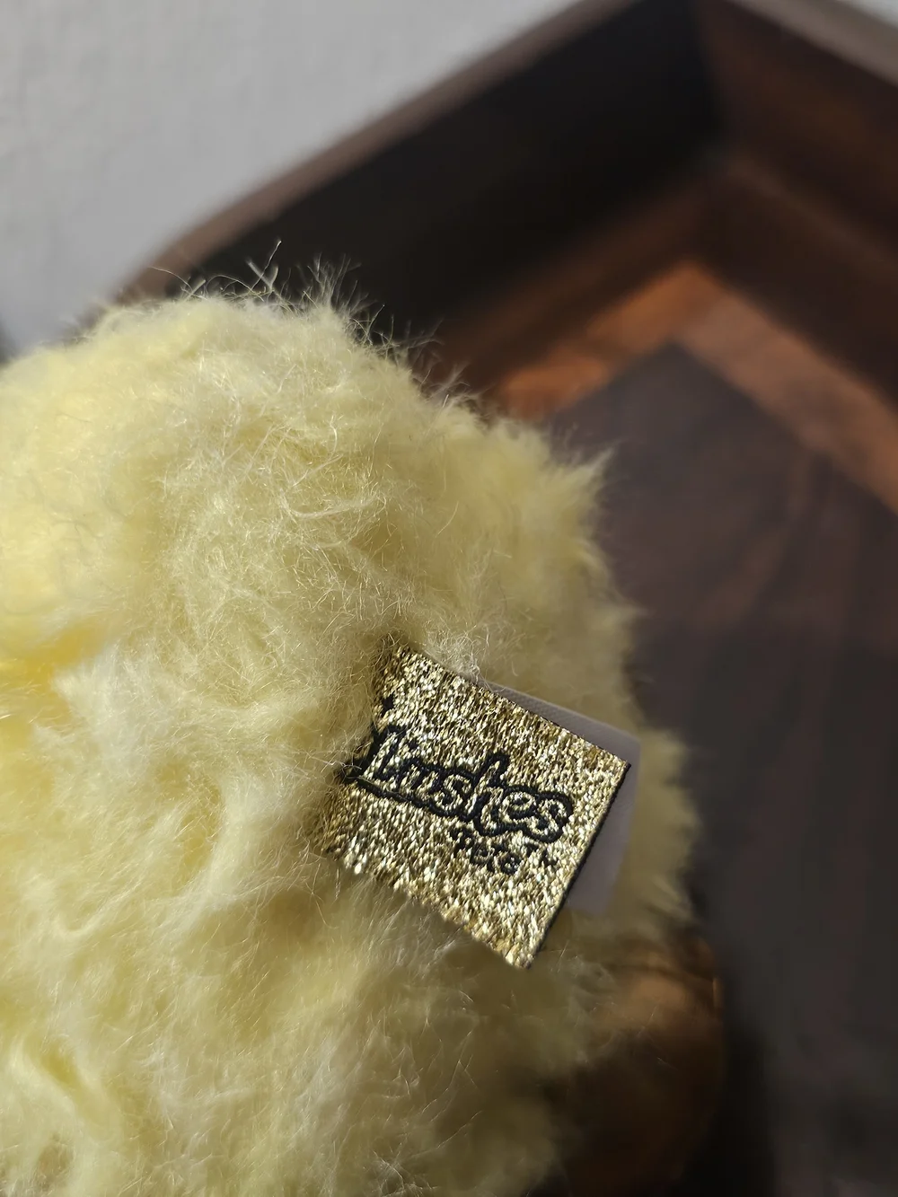Lush Yellow Fluffy Chick Plush with Metallic Gold Beak & Feet